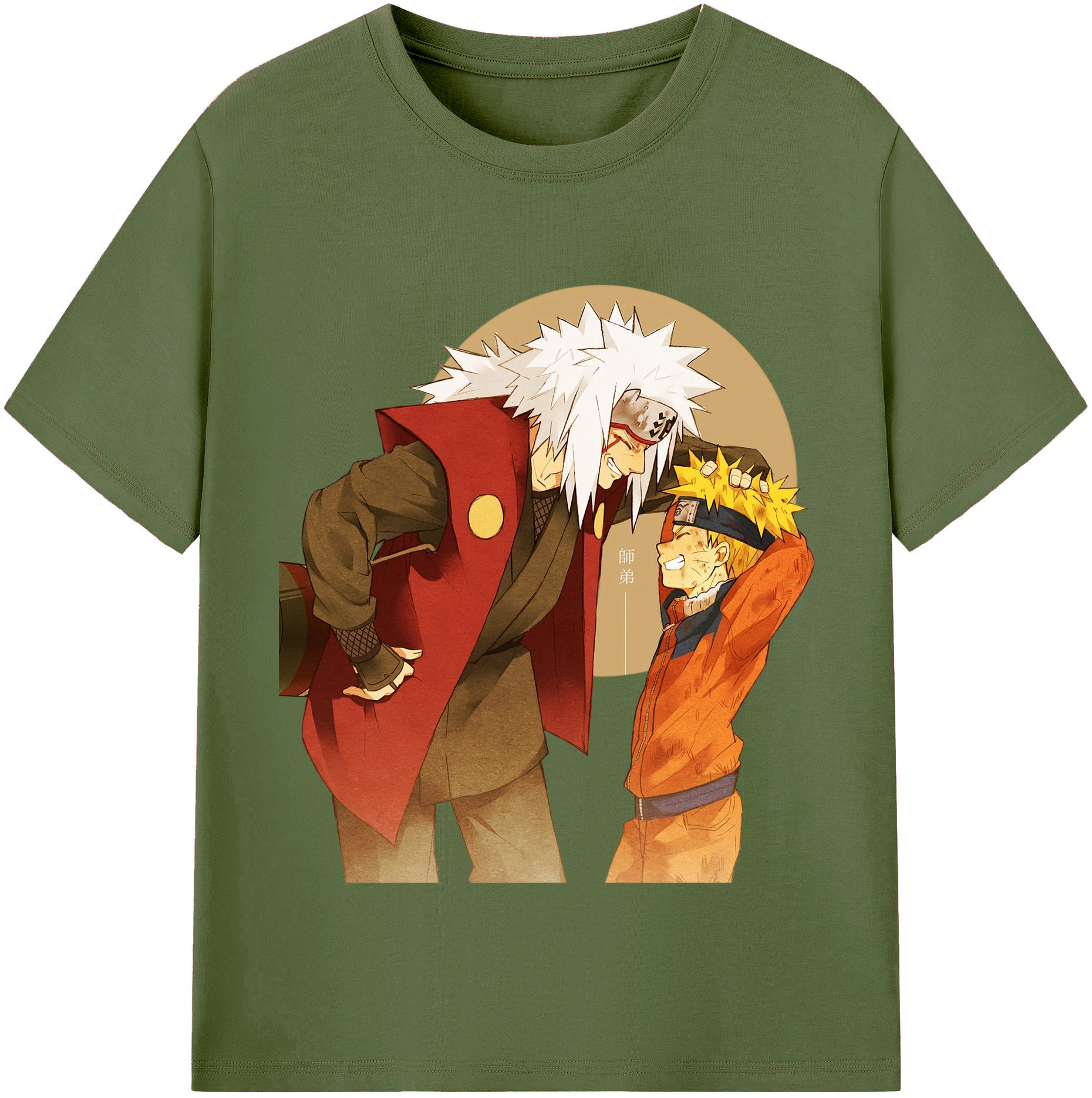 （画像用） NARUTO -ナルト- 自来也（じらいや） Jiraiya 綿100％半袖Tシャツ（フロントプリント）